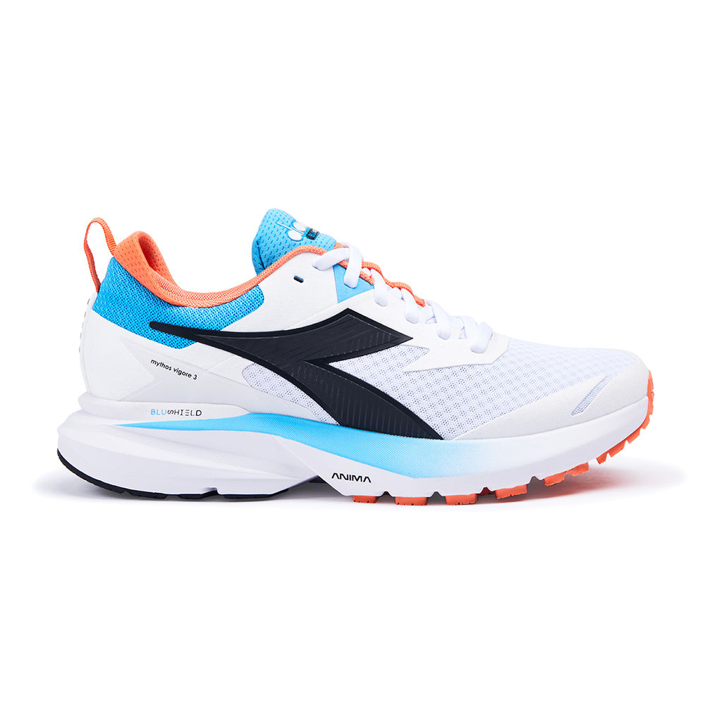 Diadora Mythos Blushield Vigore 3 — White - Black - Silver DD — Size D — Width 10 — Alternate View 10