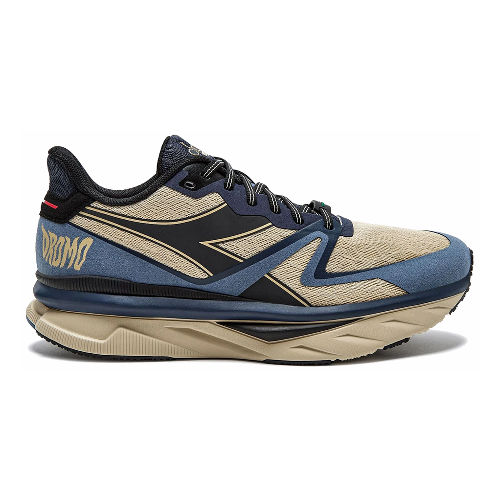 Diadora Atomo V7000 Dromo — Castle Wall - Black — Size D — Width 3.5 — Front View