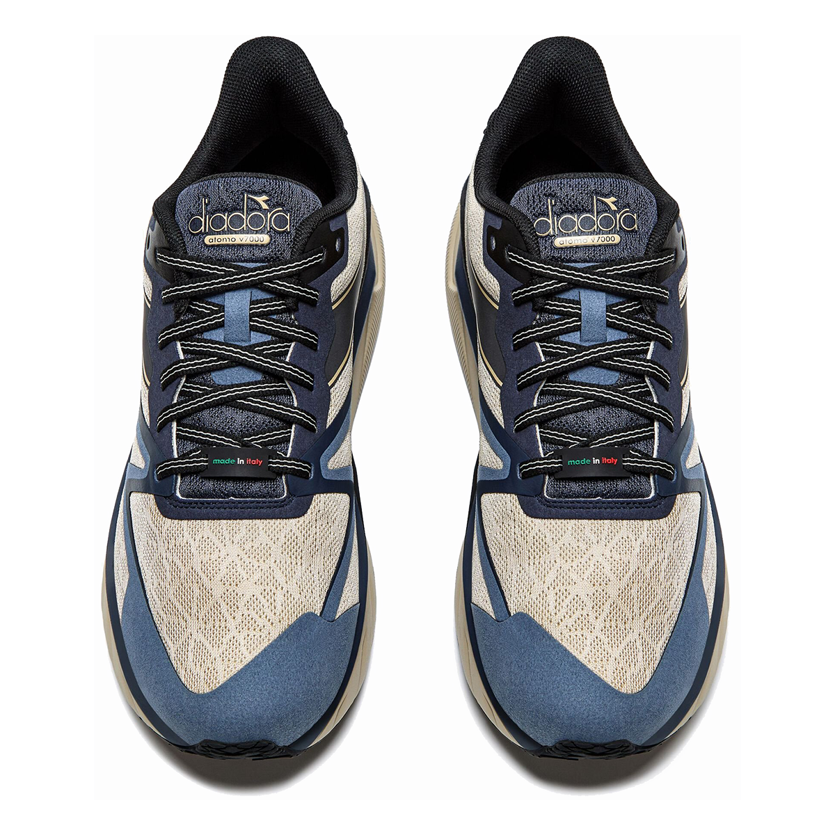 Diadora Atomo V7000 Dromo — Castle Wall - Black — Size D — Width 3.5 — Side View