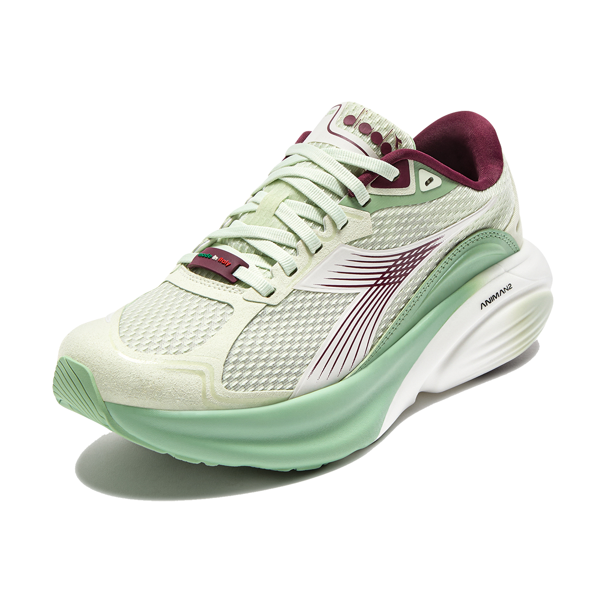 Diadora Atomo Star — Blue Lapis - Spa Retreat - White — Size D — Width 10 — Side View