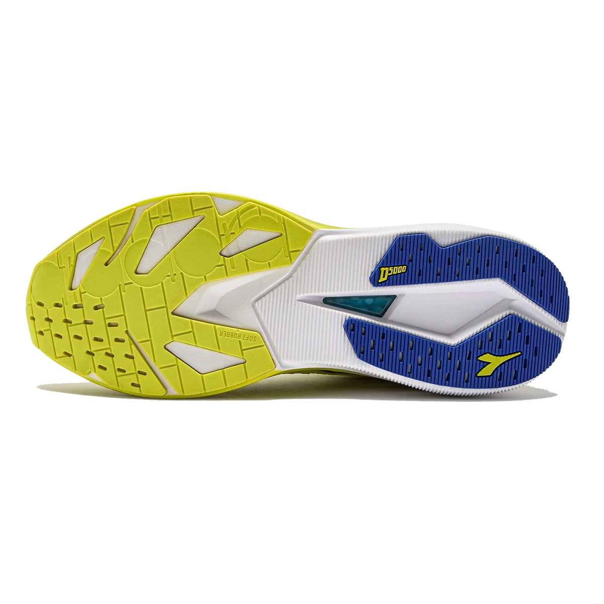 Diadora Mythos Blushield Volo 5 — White - Nectarine - Lemon Chrome — Size D — Width 10 — Lifestyle View