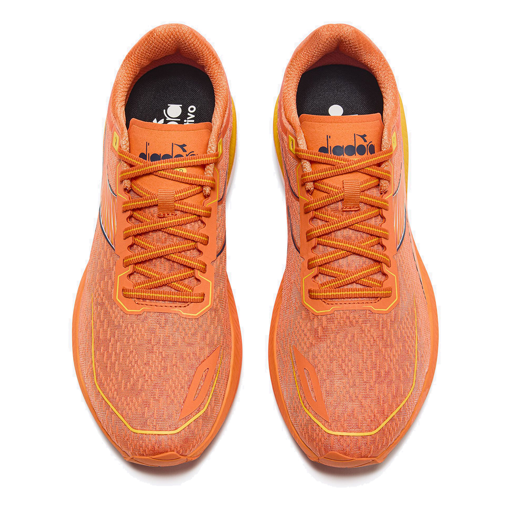 Diadora Mythos Blushield Volo 5 — White - Nectarine - Lemon Chrome — Size D — Width 10 — Alternate View 8