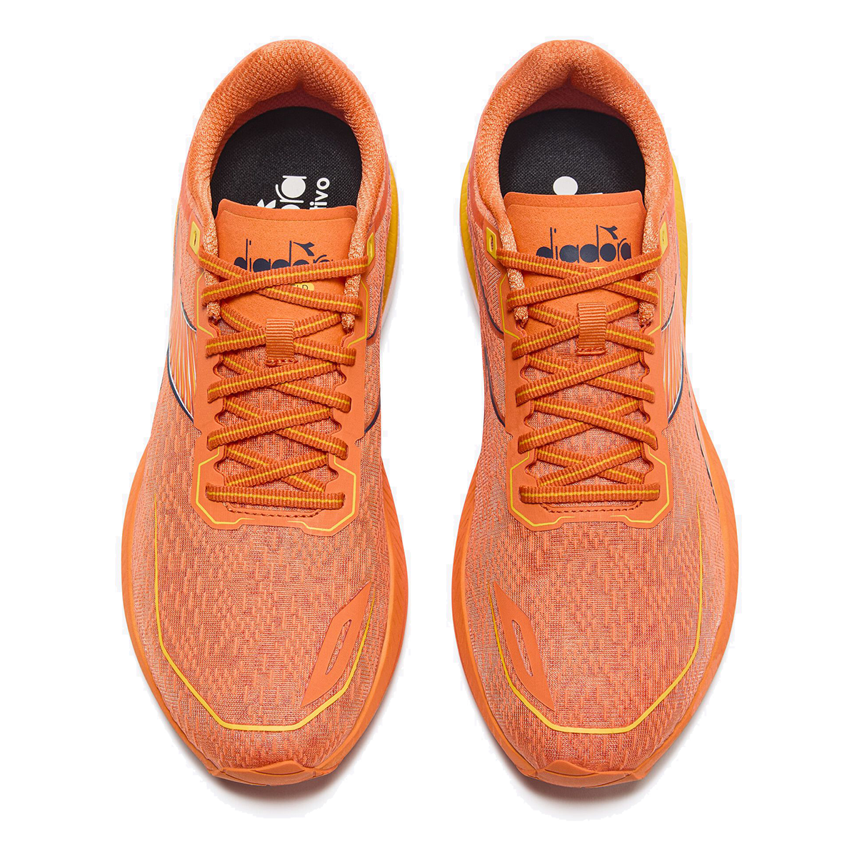 Diadora Mythos Blushield Volo 5 — White - Nectarine - Lemon Chrome — Size D — Width 10 — Alternate View 8