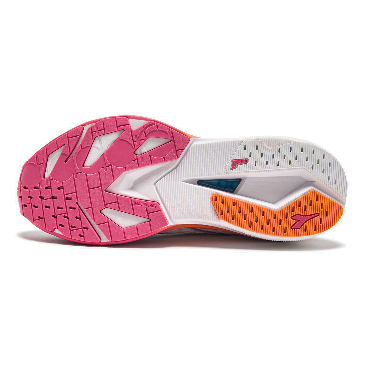 Diadora Mythos Blushield Volo 5 — White - Fandango Pink - Nectar — Size B — Width 10 — Lifestyle View