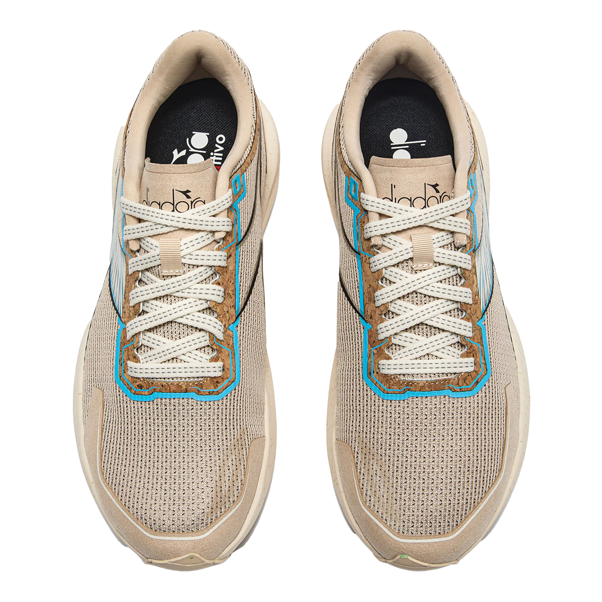 Diadora Mythos Blushield Volo 5 2030 — Beige - Whisper White — Size B — Width 10 — Side View