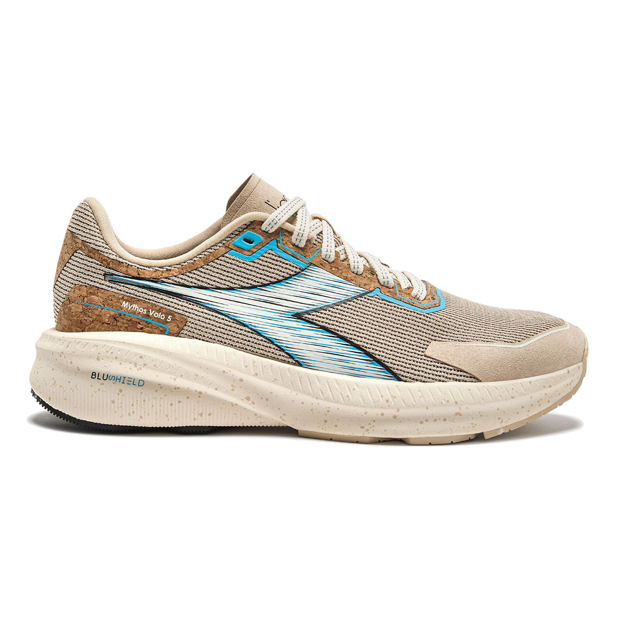 Diadora Mythos Blushield Volo 5 2030 — Beige - Whisper White — Size B — Width 10 — Front View