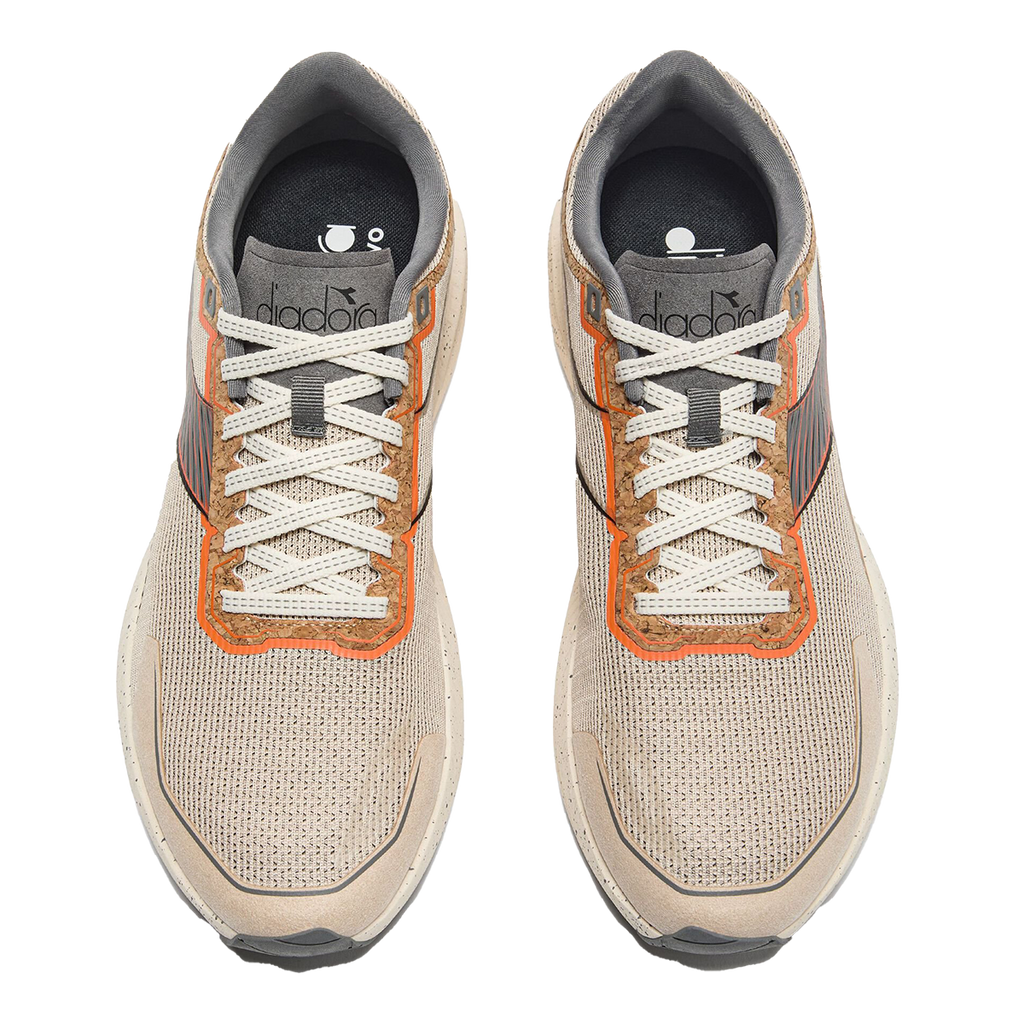 Diadora Mythos Blushield Volo 5 2030 — Beige - Steel Gray — Size D — Width 10 — Side View