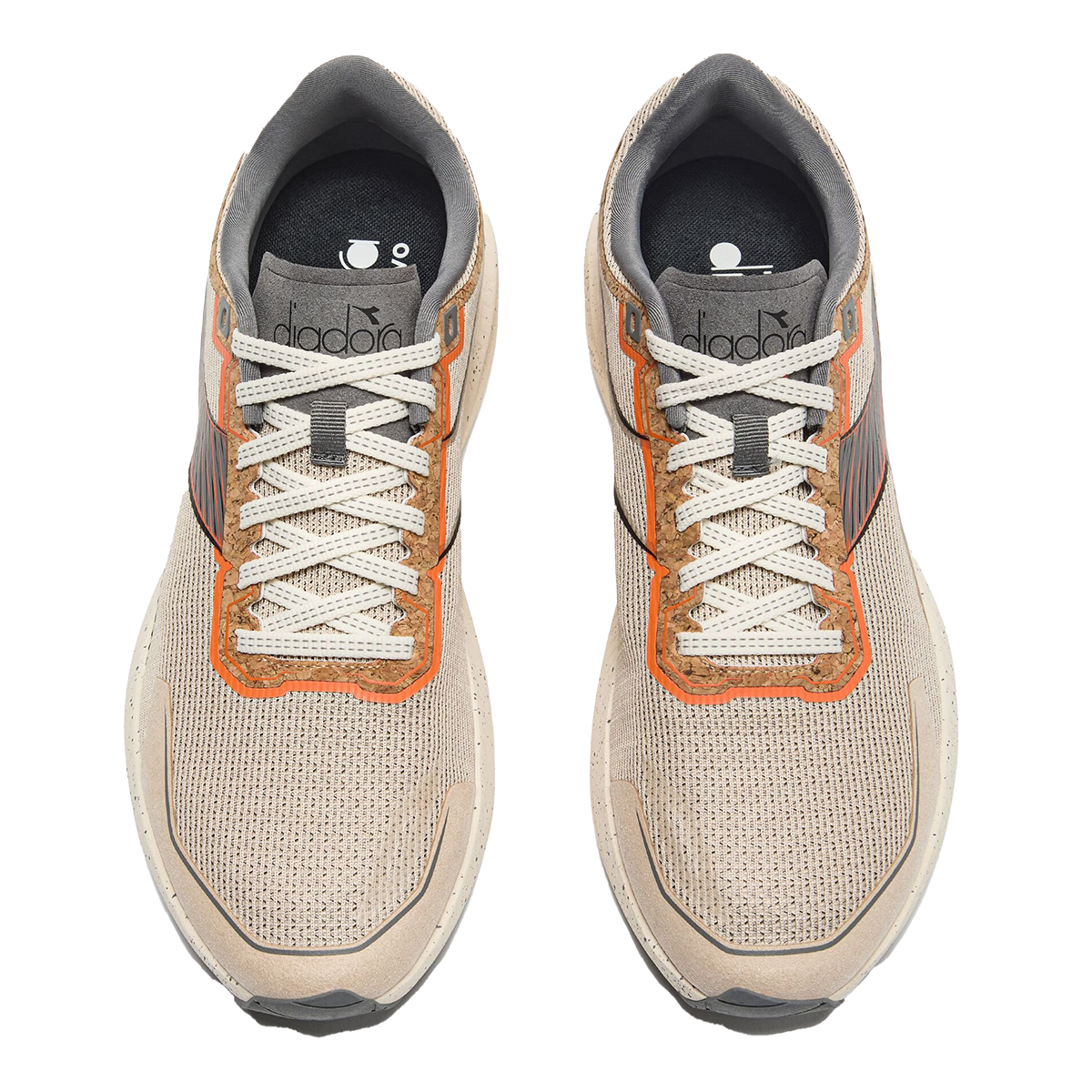 Diadora Mythos Blushield Volo 5 2030 — Beige - Steel Gray — Size D — Width 10 — Side View
