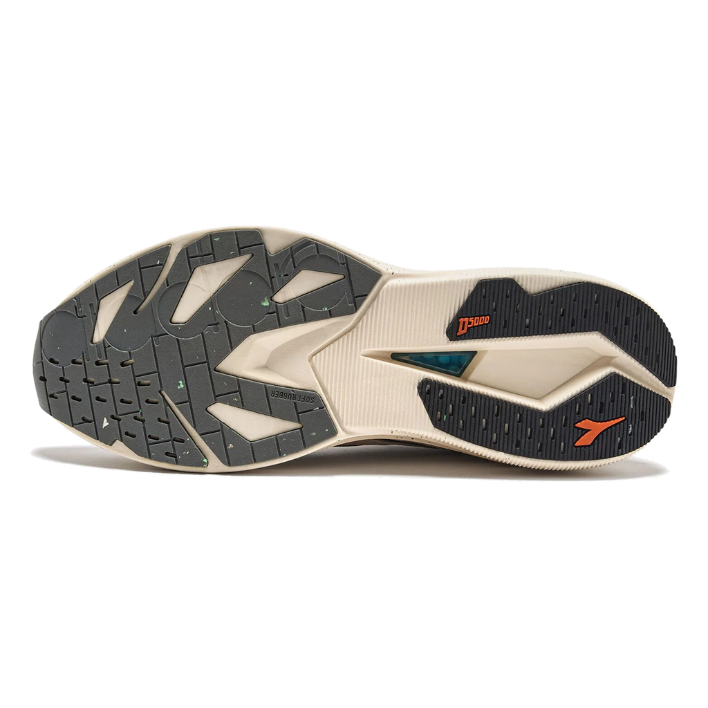 Diadora Mythos Blushield Volo 5 2030 — Beige - Steel Gray — Size D — Width 10 — Back View