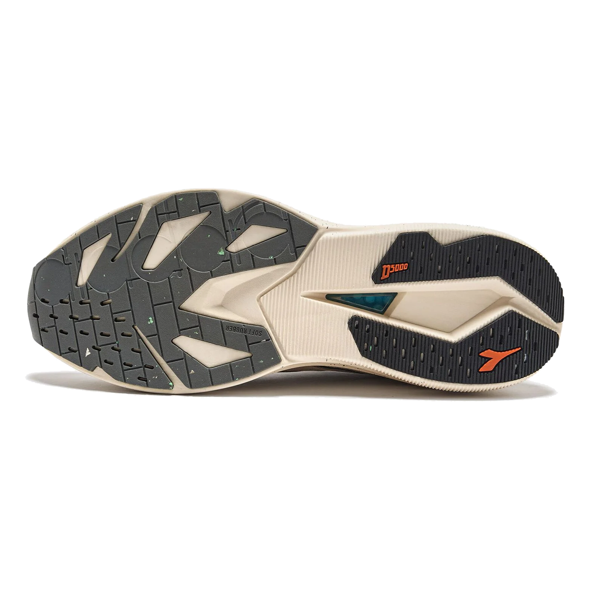Diadora Mythos Blushield Volo 5 2030 — Beige - Steel Gray — Size D — Width 10 — Back View