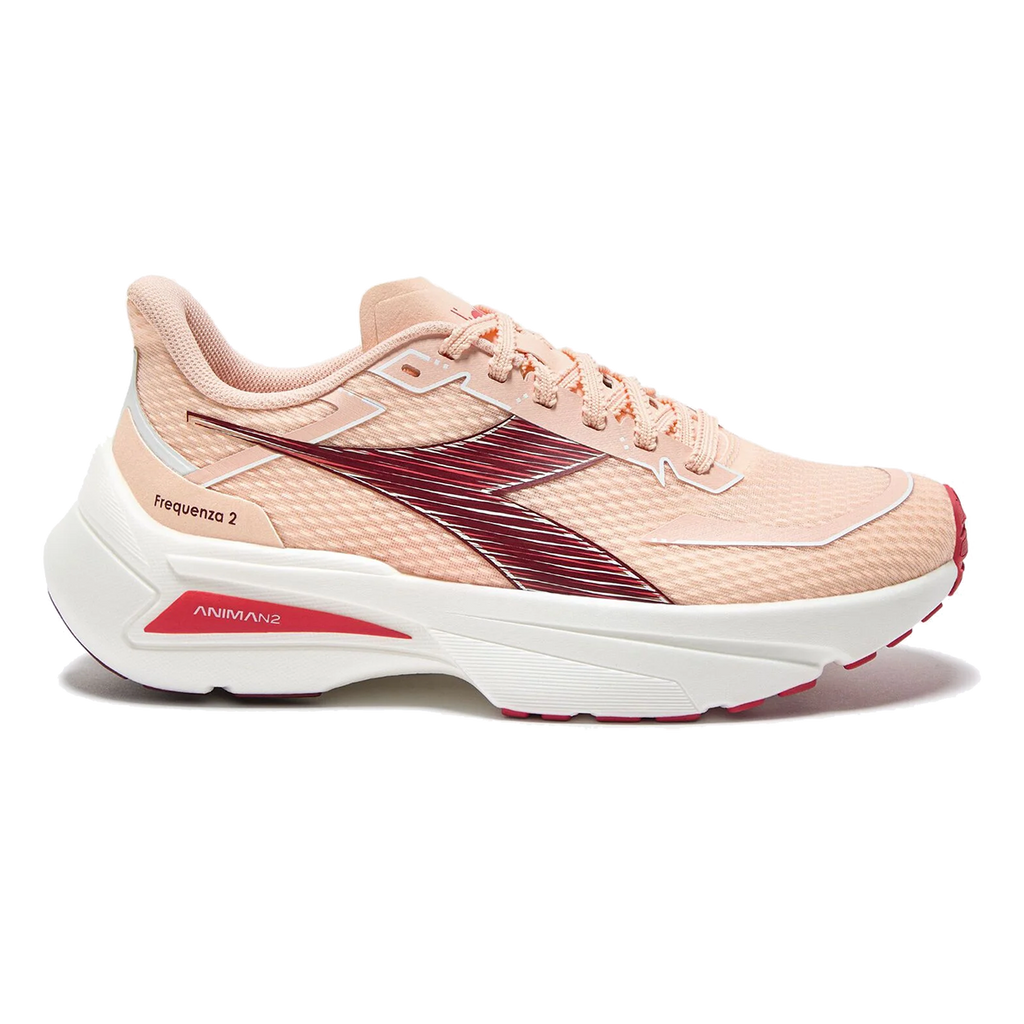 Diadora Frequenza 2 — Scallop Shell - Winery — Size B — Width 10 — Front View