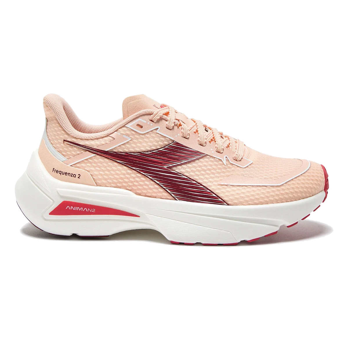 Diadora Frequenza 2 — Scallop Shell - Winery — Size B — Width 10 — Front View