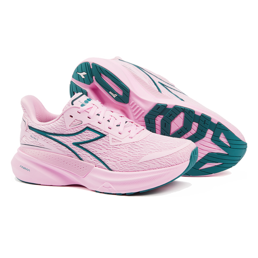 Diadora Nucleo 2 — Whisper White - Orange Peel — Size D — Width 10 — Side View