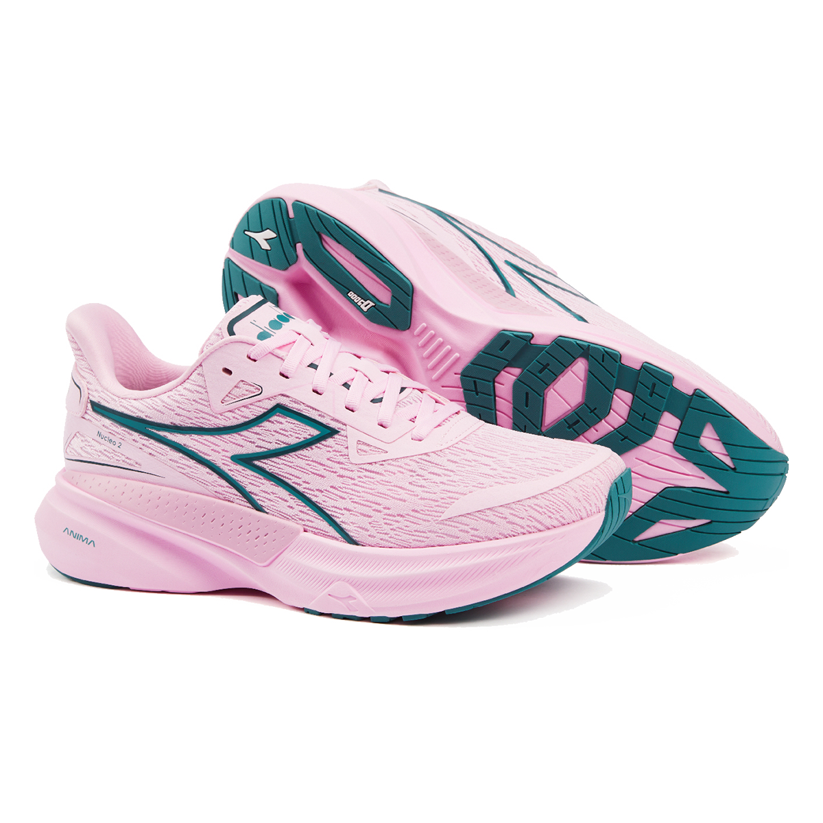 Diadora Nucleo 2 — Whisper White - Orange Peel — Size D — Width 10 — Side View