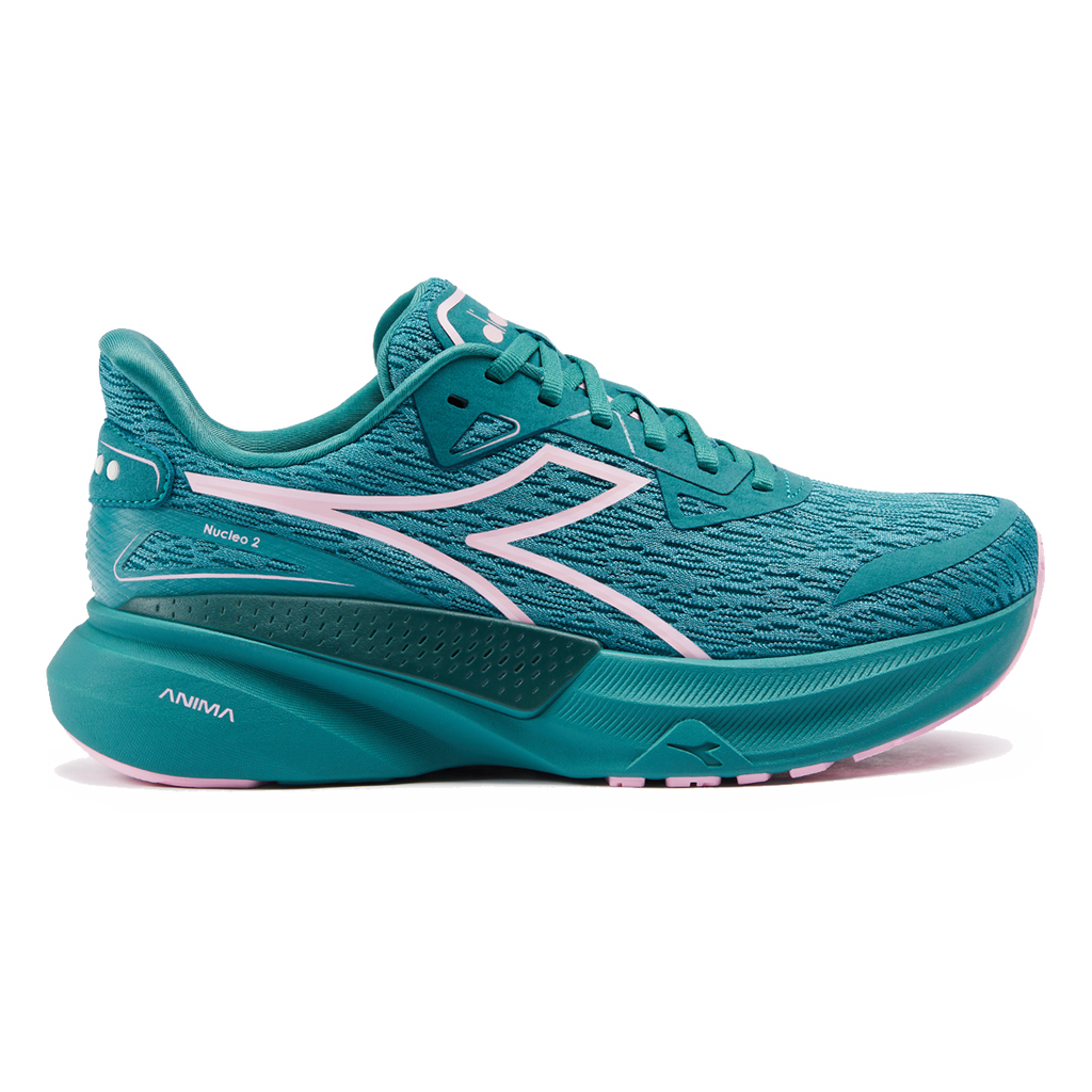 Diadora Nucleo 2 — Whisper White - Pink Frosti — Size B — Width 10 — Front View