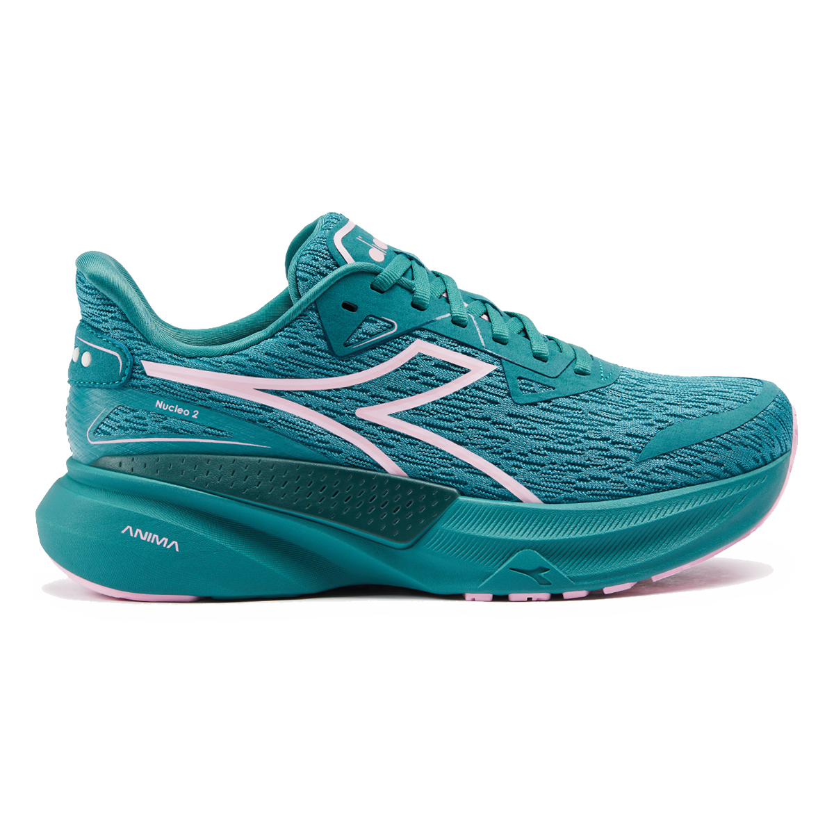 Diadora Nucleo 2 — Whisper White - Pink Frosti — Size B — Width 10 — Front View
