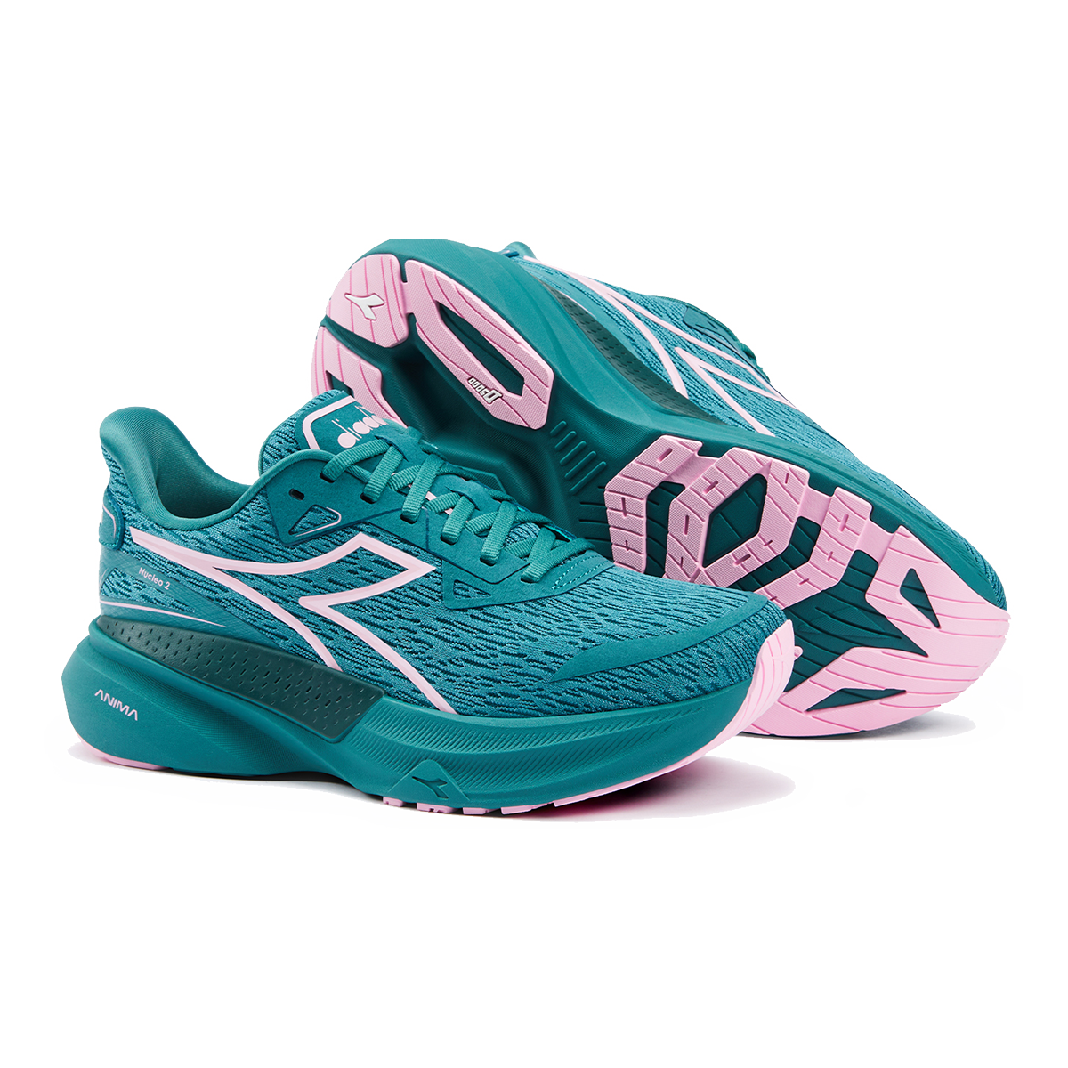 Diadora Nucleo 2 — Whisper White - Pink Frosti — Size B — Width 10 — Side View