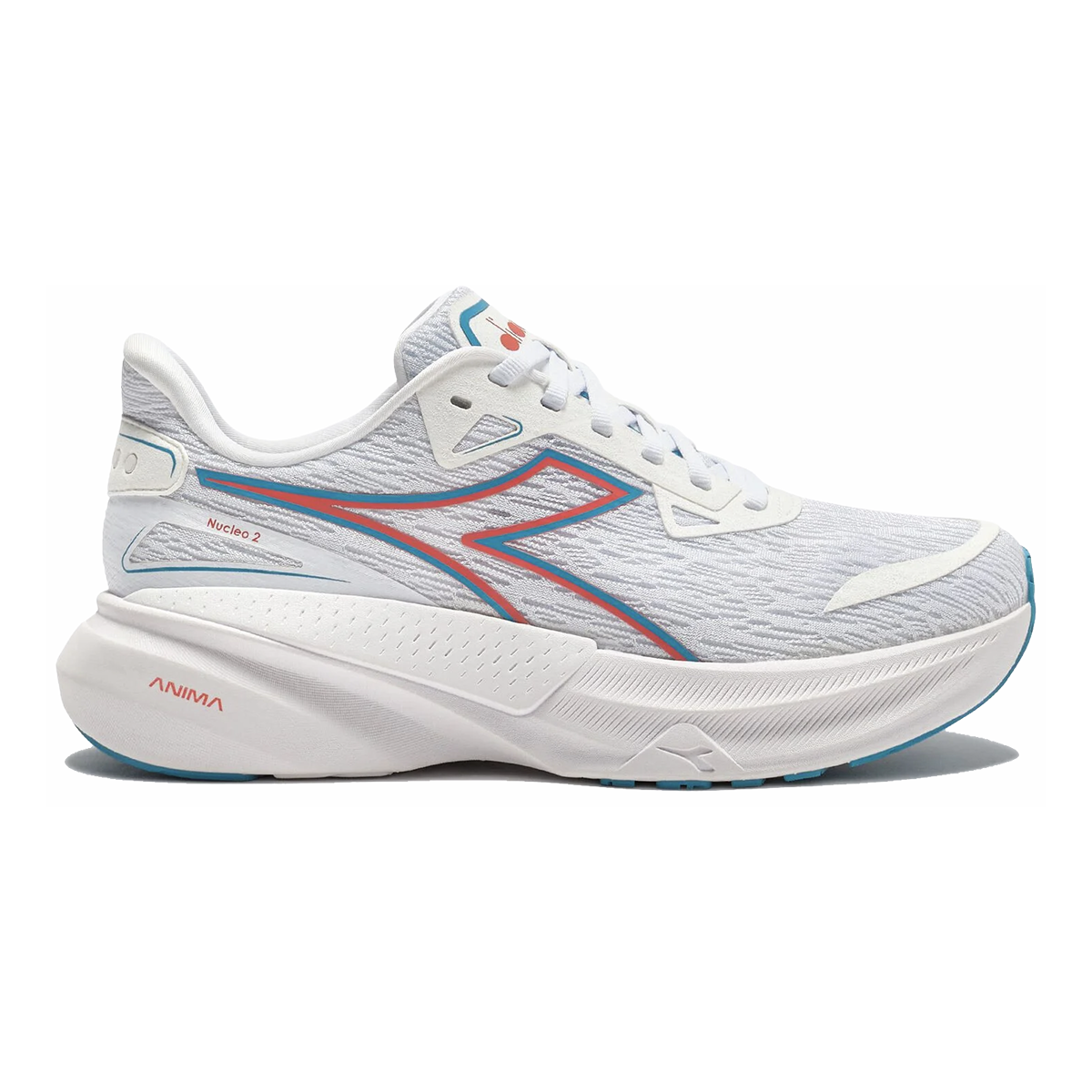 Diadora Nucleo 2 — Whisper White - Pink Frosti — Size B — Width 10 — Back View