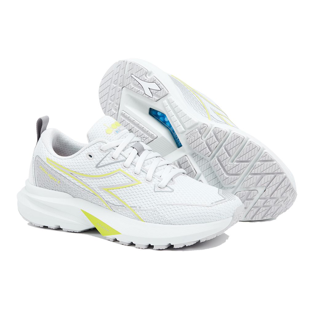 Diadora Mythos Blushield Vigore 4 W — Glacier Gray - Ghost Gray — Size B — Width 10 — Side View
