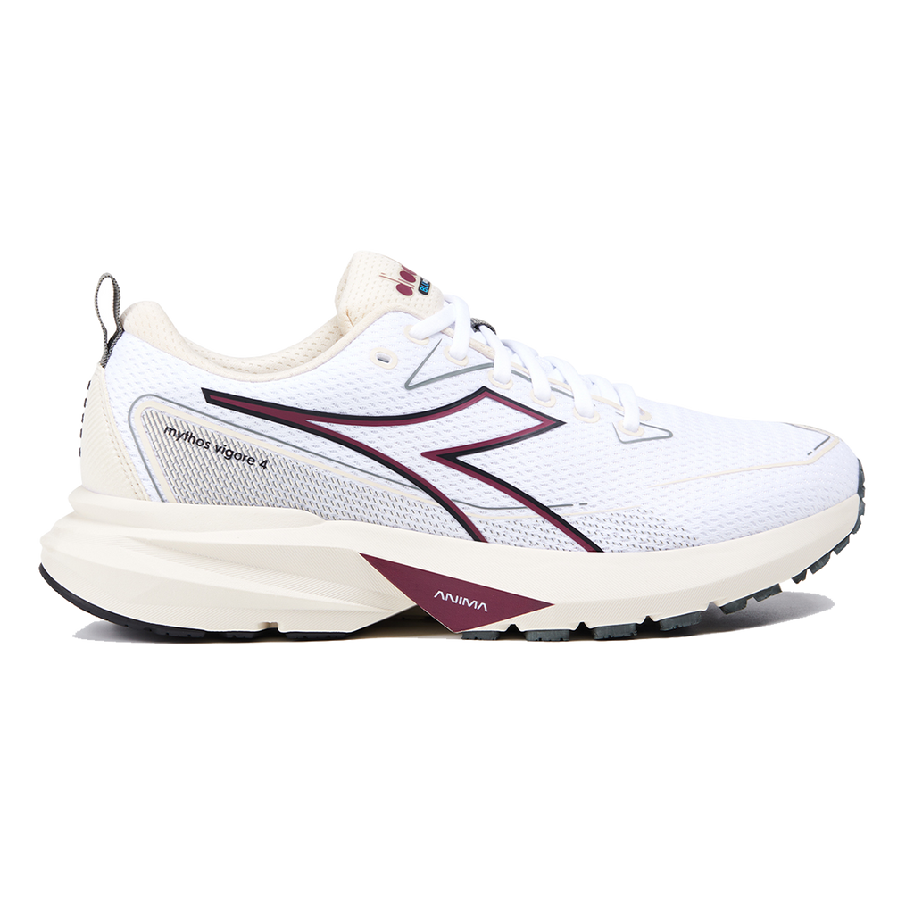 Diadora Mythos Blushield Vigore 4 — White - Turtledove — Size D — Width 10 — Front View