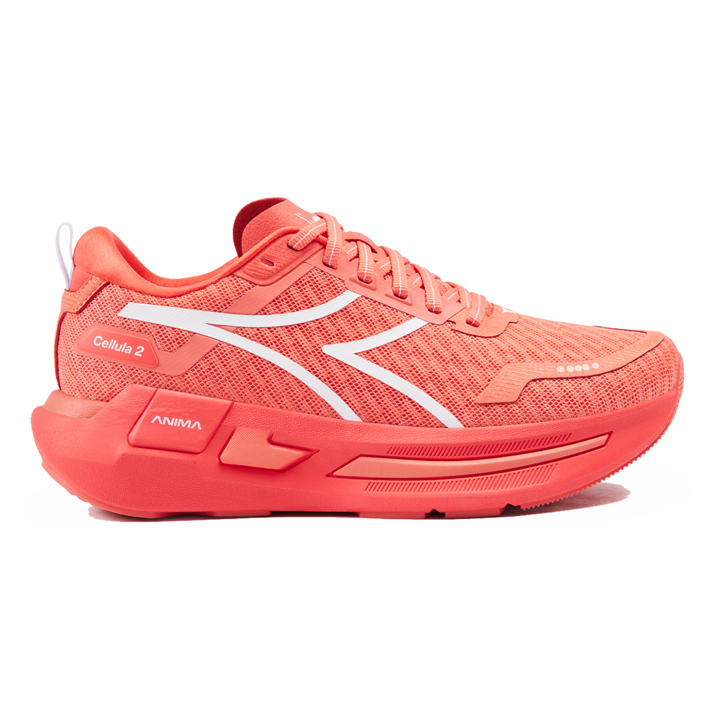Diadora Cellula 2 — Coral - Hot Coral — Size B — Width 6 — Front View
