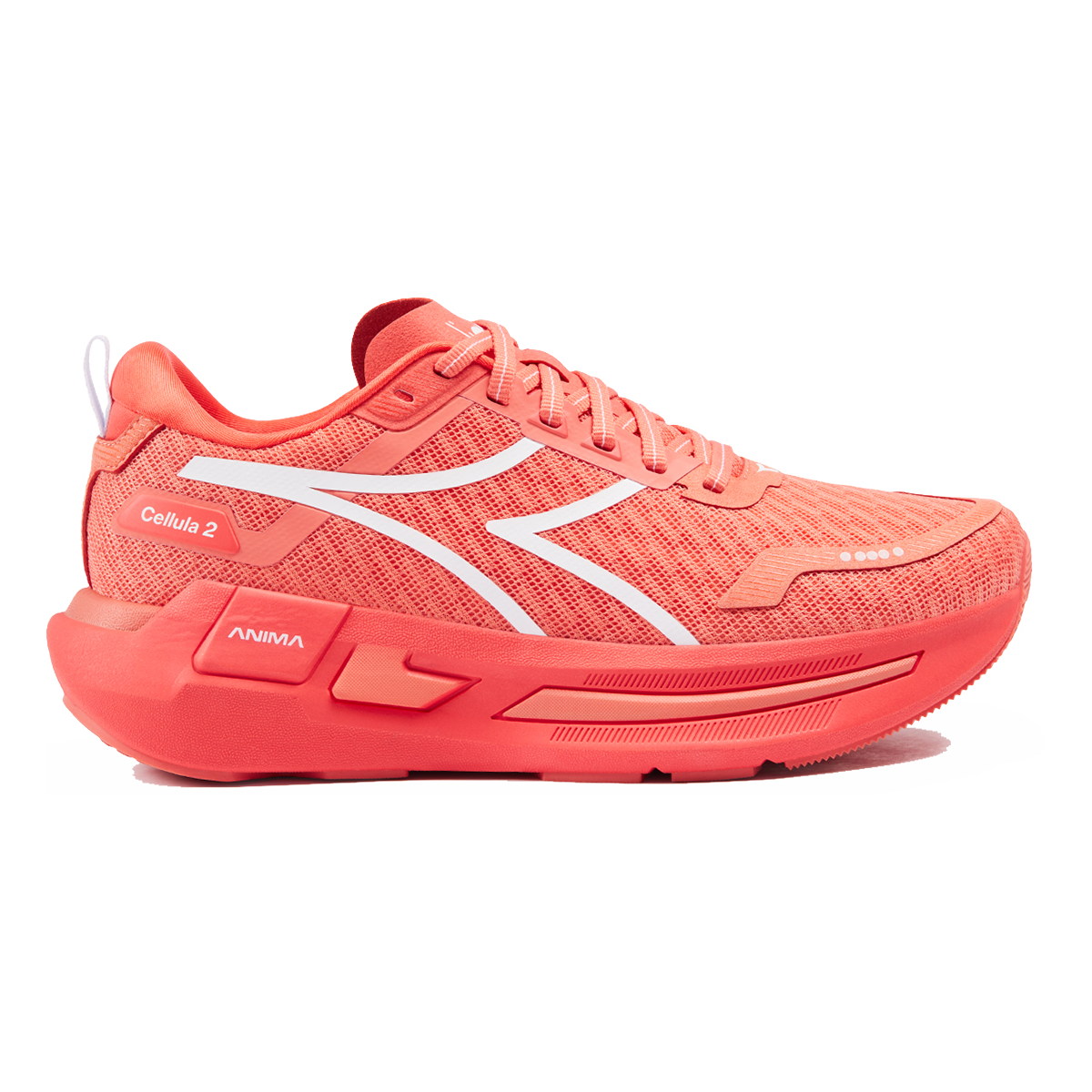 Diadora Cellula 2 — Coral - Hot Coral — Size B — Width 6 — Front View