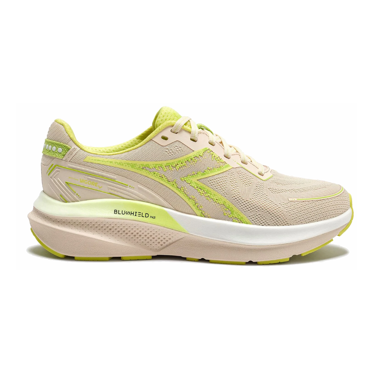 Diadora Mythos Blushield Vigore V — White - Cabbage — Size B — Width 10 — Alternate View 10