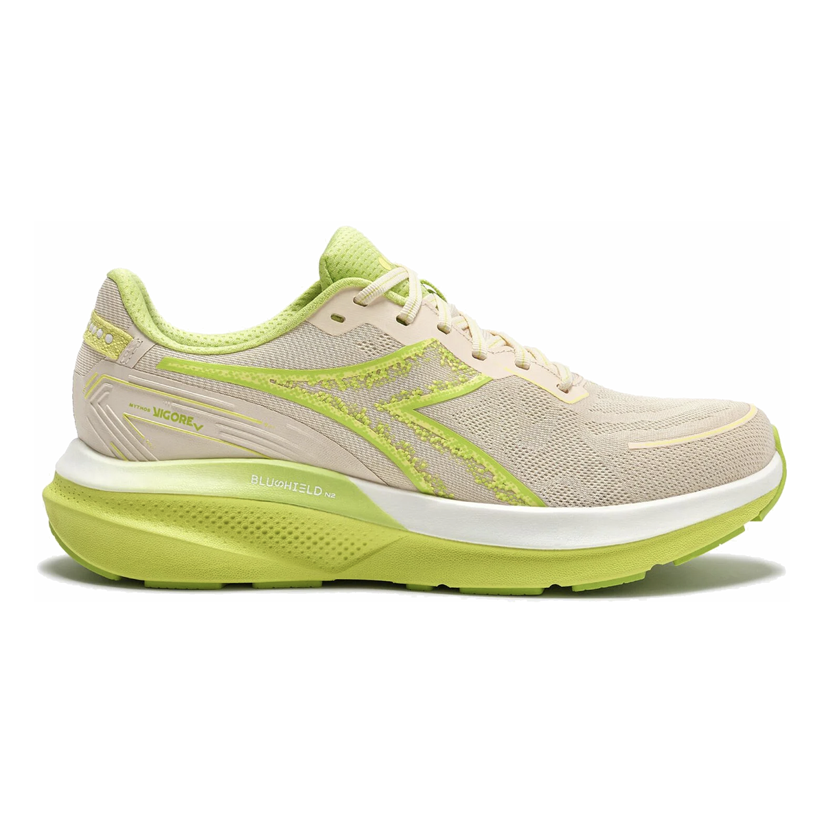 Diadora Mythos Blushield Vigore V — White - Nectarine — Size D — Width 10 — Alternate View 10
