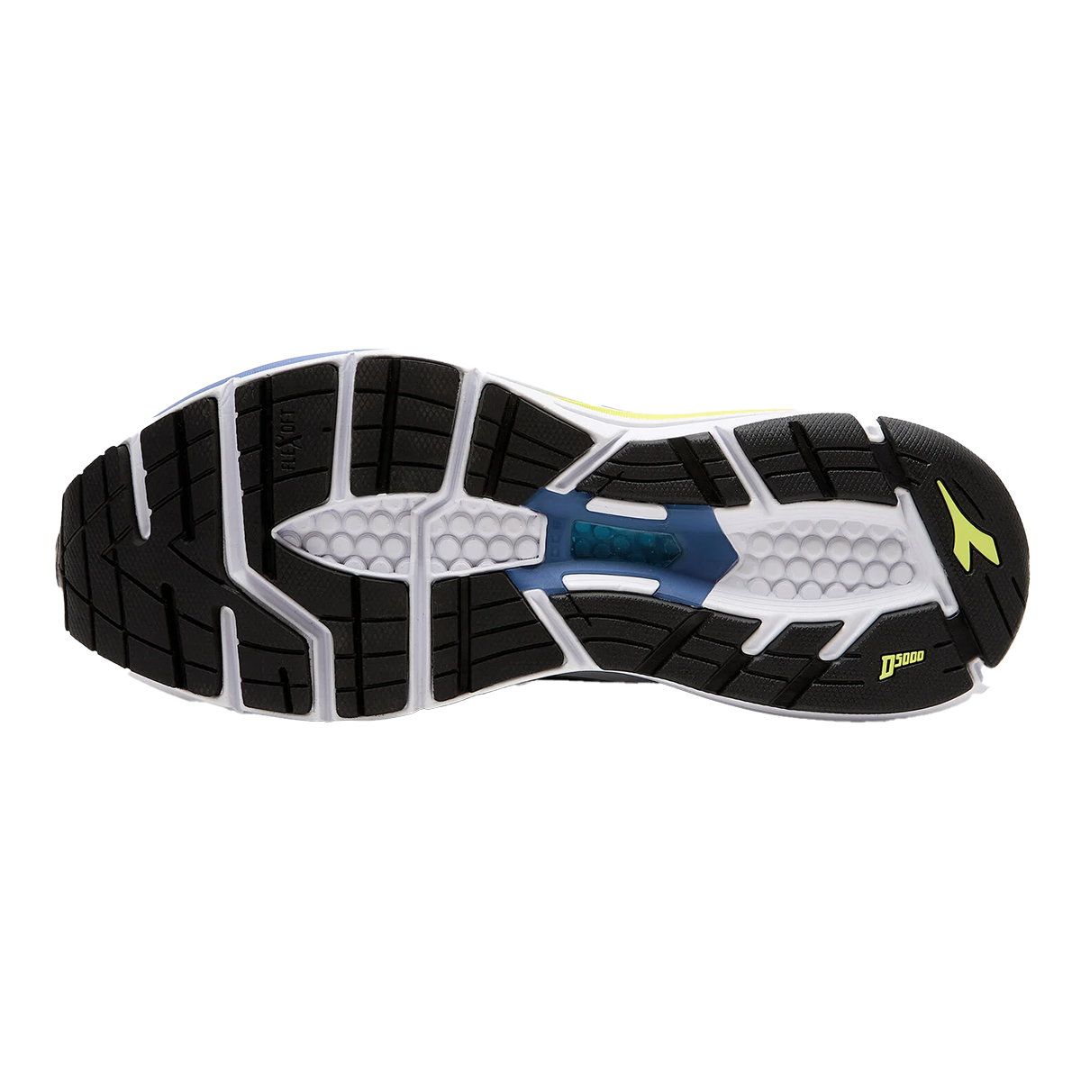 Diadora Mythos Blushield 7 Vortice — White - Black - Vermillion Orange — Size D — Width 9.5 — Back View