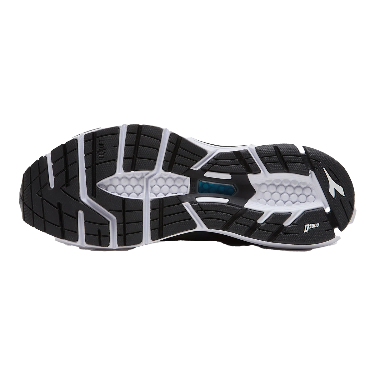 Diadora Mythos Blushield 7 Vortice HIP — Black - Silver — Size B — Width 6 — Lifestyle View