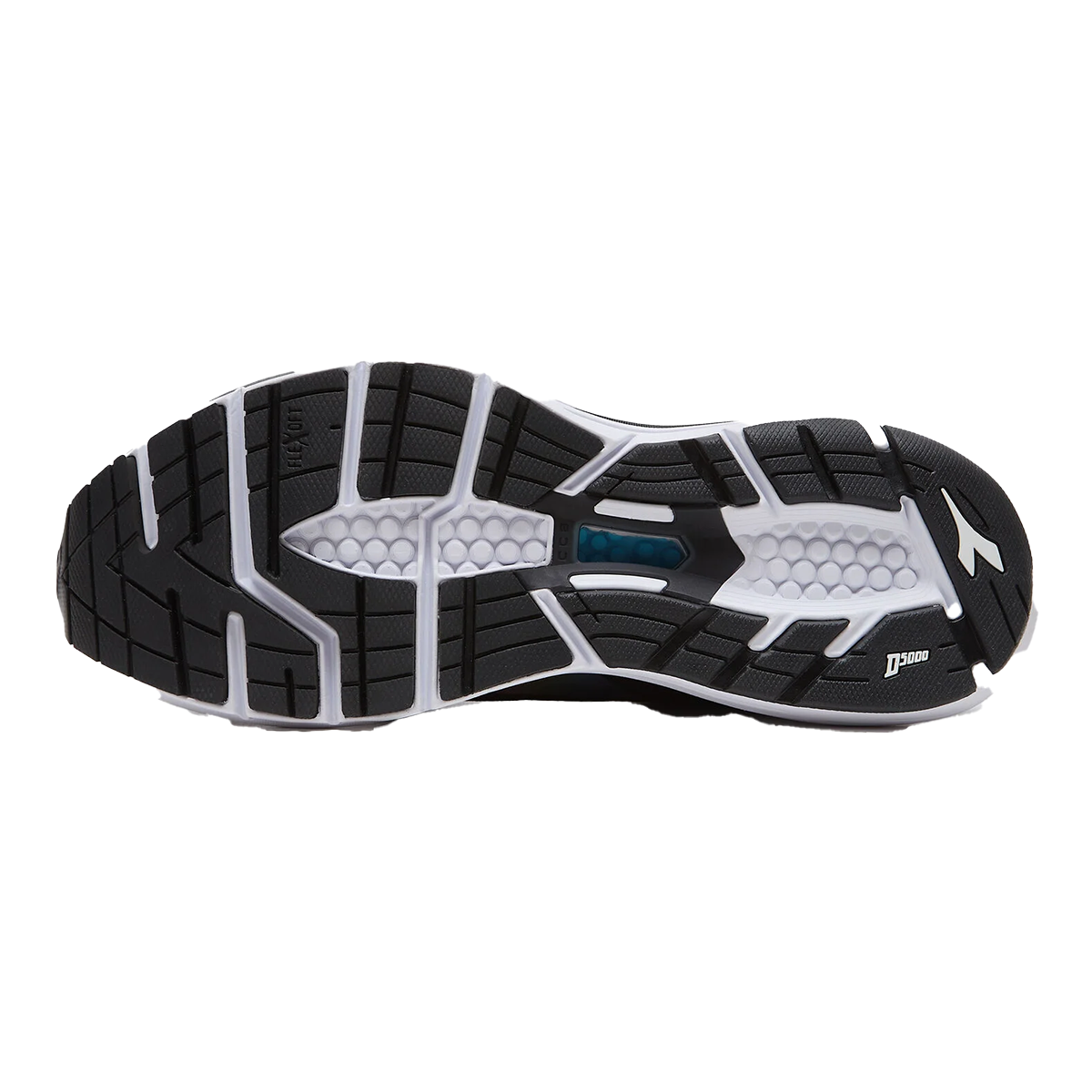 Diadora Mythos Blushield 7 Vortice HIP — Black - Silver — Size D — Width 8 — Lifestyle View
