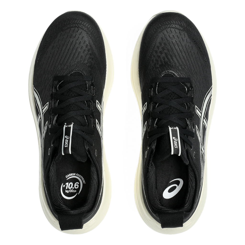 Asics Gel Nimbus 27 Black - Lake Grey — Black - Lake Grey — Size D — Width 6 — Back View