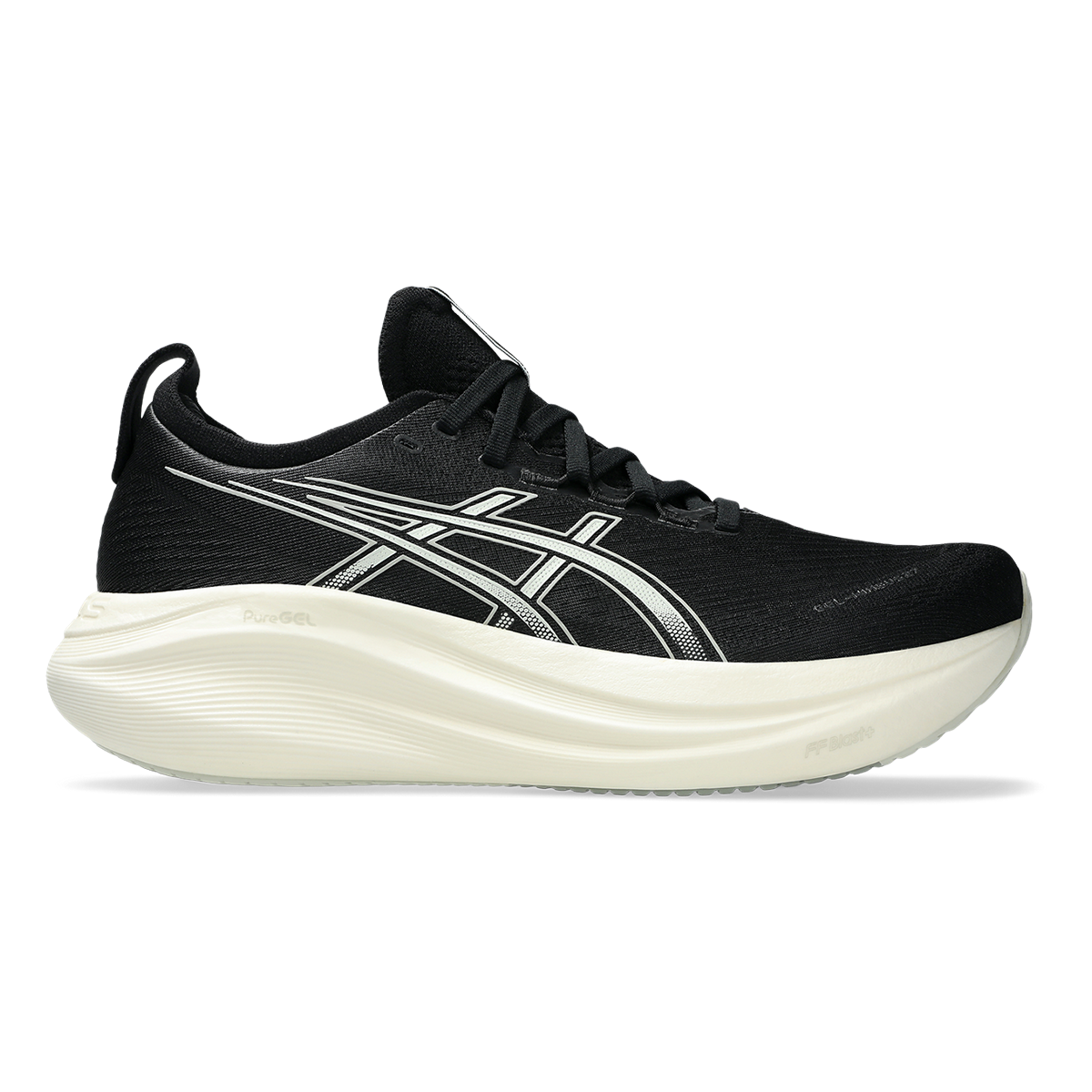 Asics Gel Nimbus 27 Black - Lake Grey — Black - Lake Grey — Size B — Width 5 — Front View