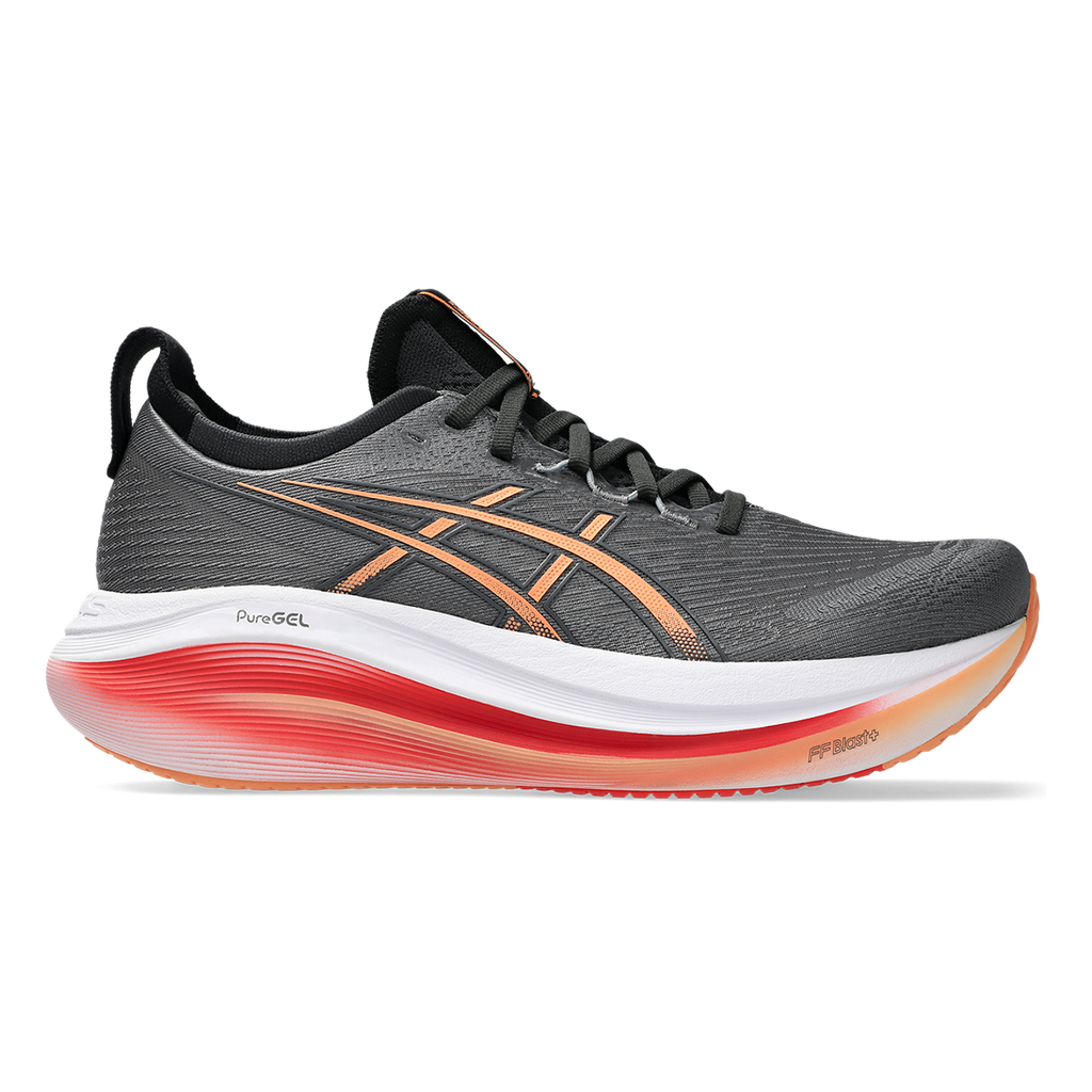 Asics Gel Nimbus 27 Carbon - Mojave — Carbon - Mojave — Size D — Width 6 — Front View