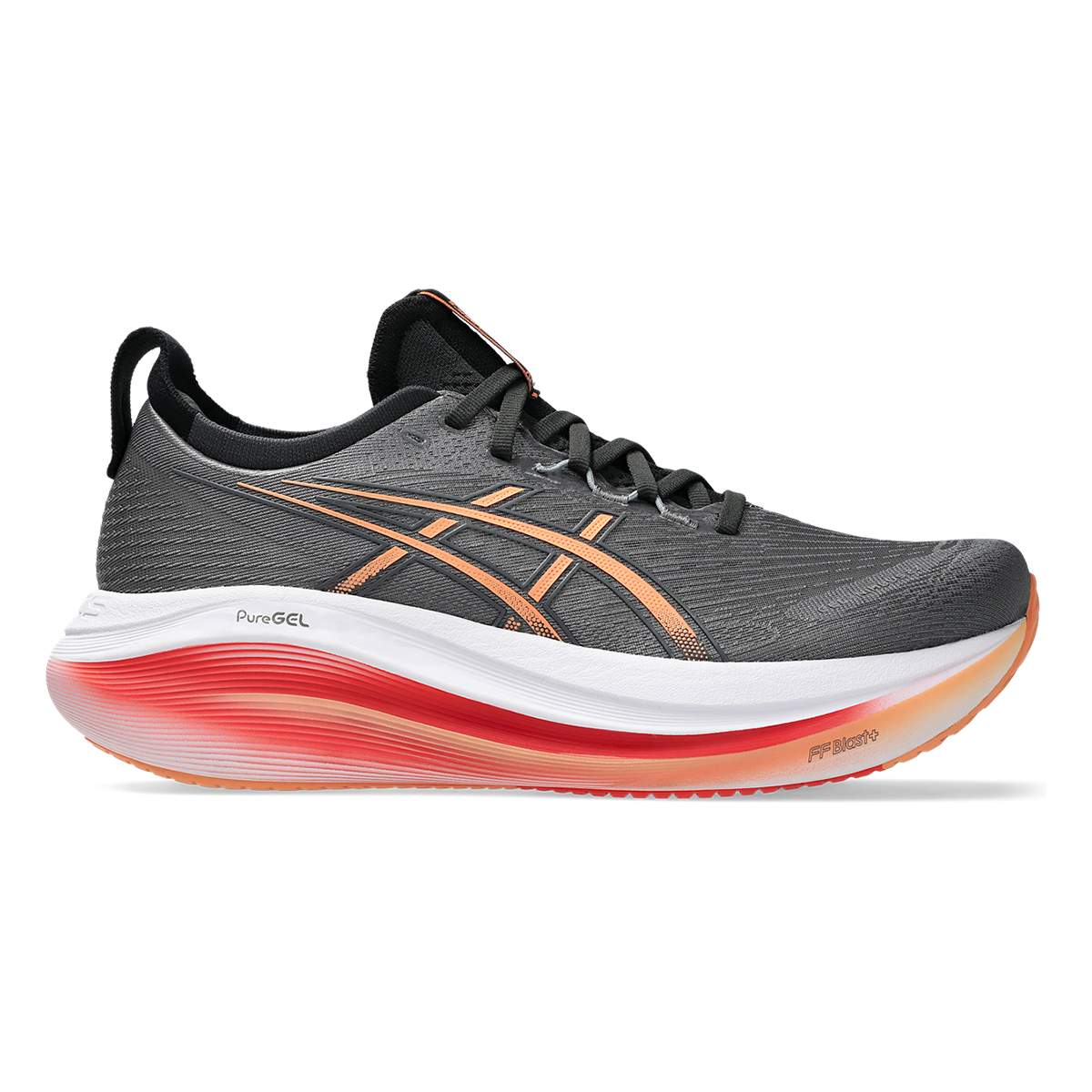 Asics Gel Nimbus 27 Carbon - Mojave — Carbon - Mojave — Size D — Width 6 — Front View