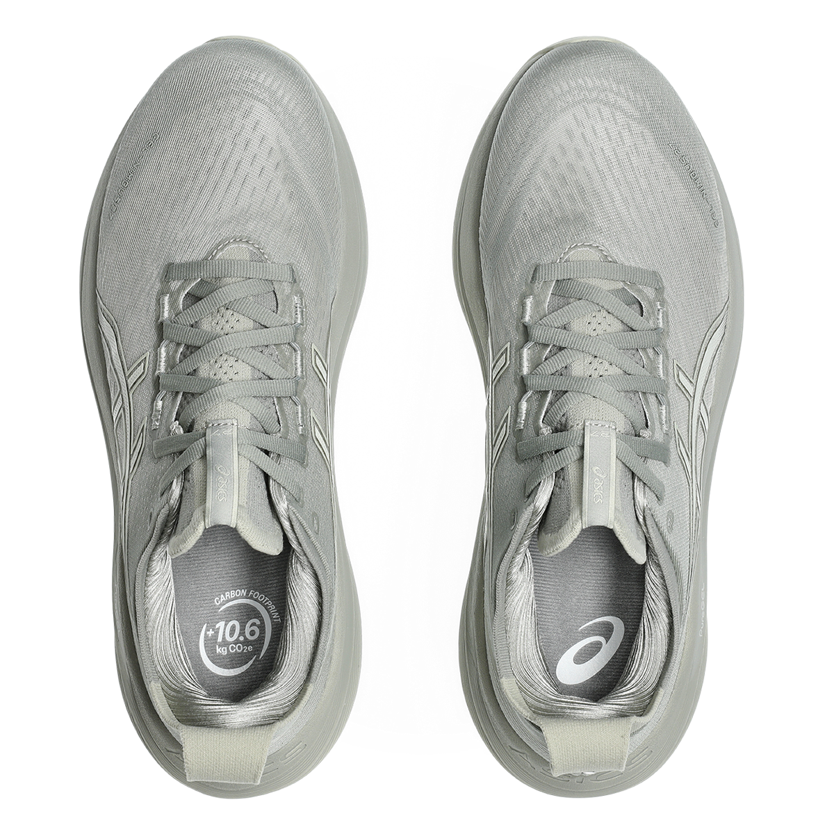 Asics Gel Nimbus 27 Seal Grey - Lake Grey — Seal Grey - Lake Grey — Size D — Width 6 — Back View