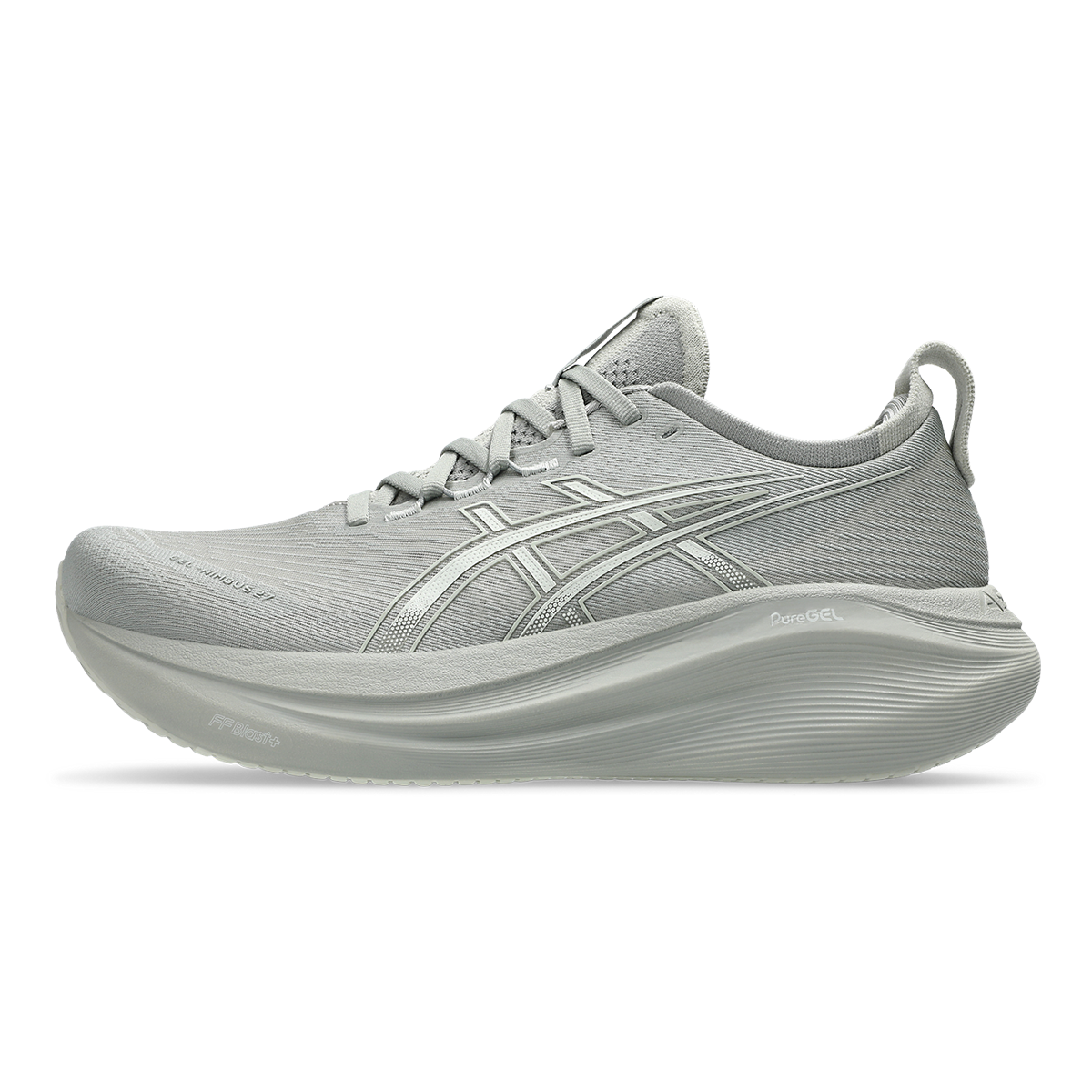 Asics Gel Nimbus 27 Seal Grey - Lake Grey — Seal Grey - Lake Grey — Size D — Width 6 — Side View