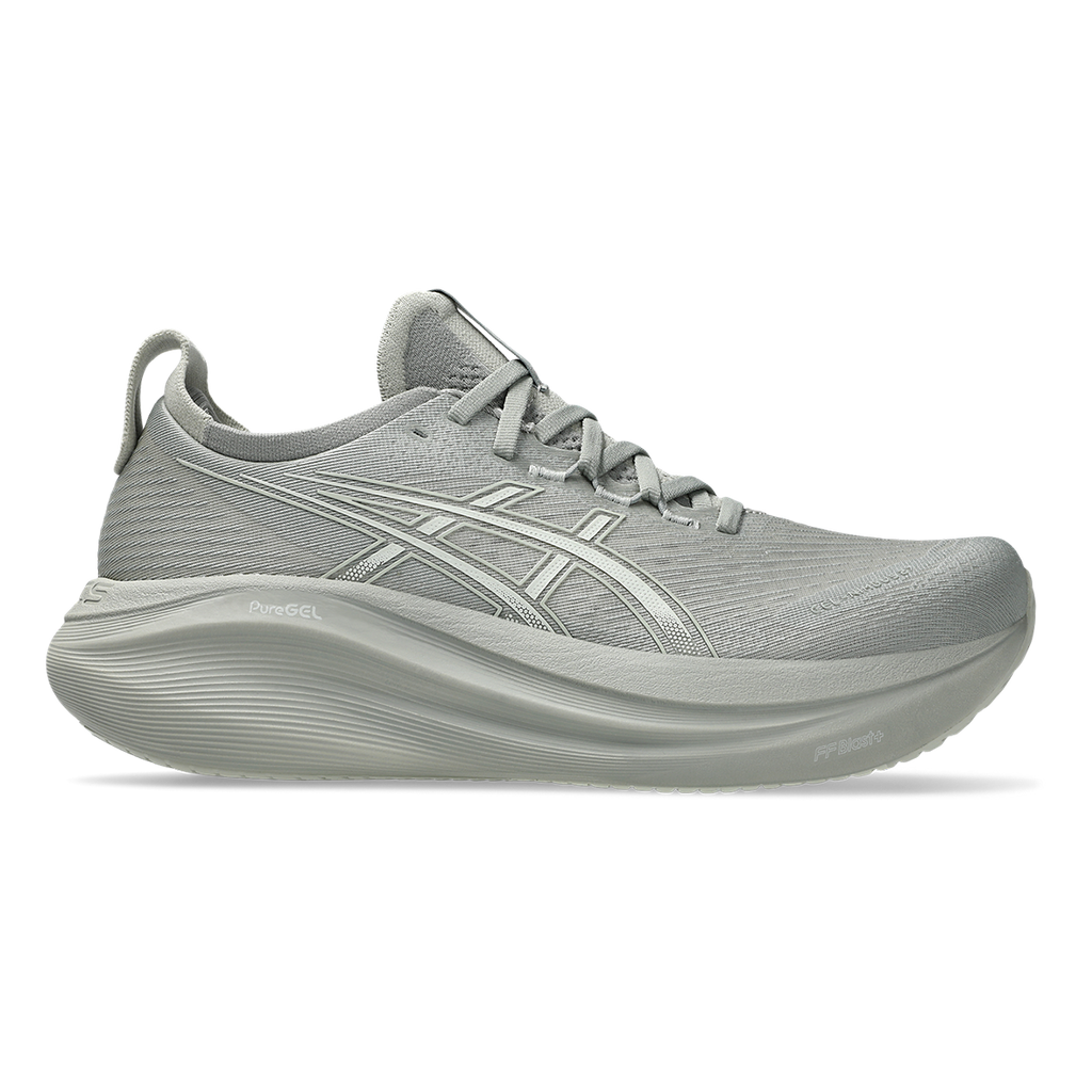Asics Gel Nimbus 27 Seal Grey - Lake Grey — Seal Grey - Lake Grey — Size D — Width 6 — Front View