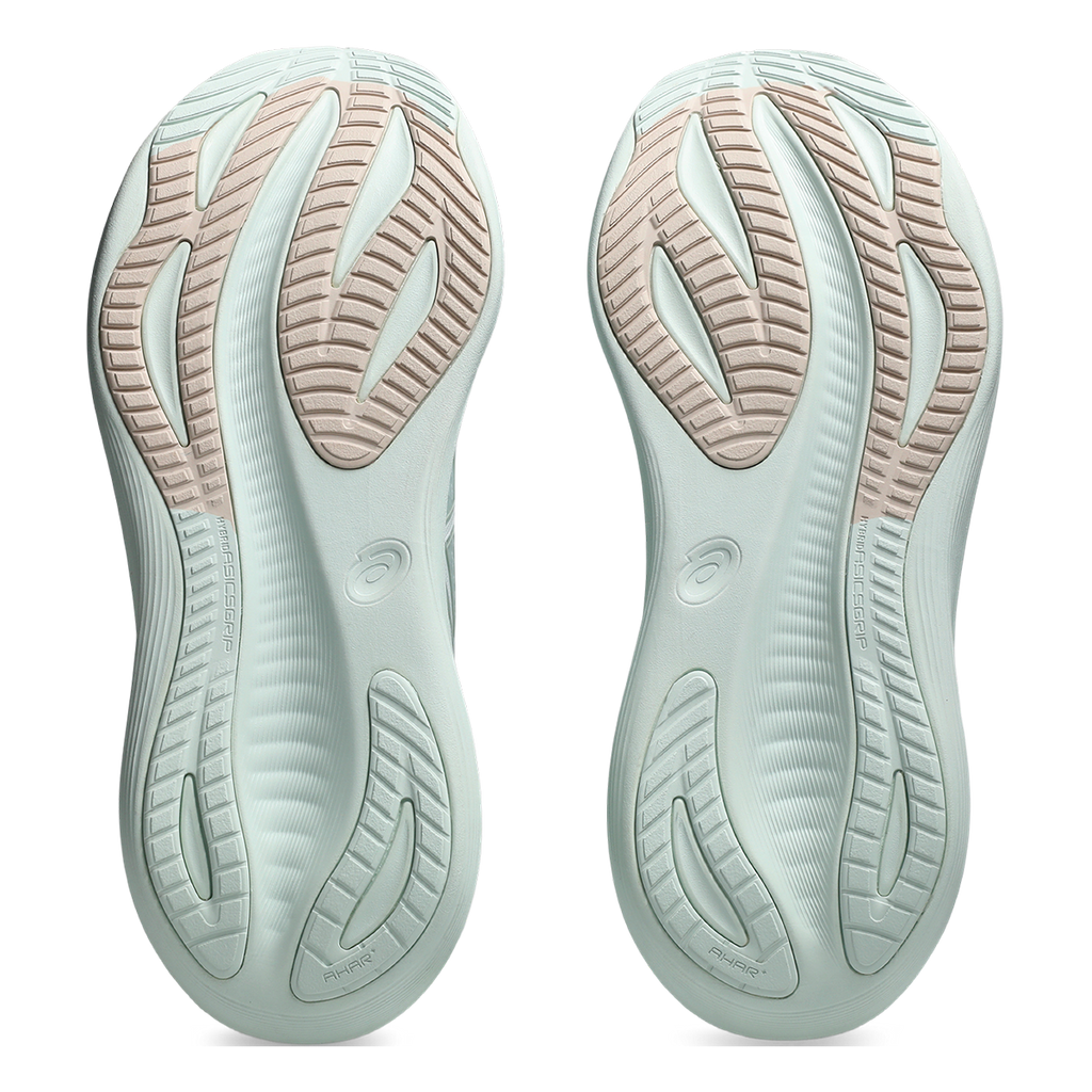 Asics Gel Nimbus 27 Pure Aqua - White — Pure Aqua - White — Size D — Width 6 — Top View