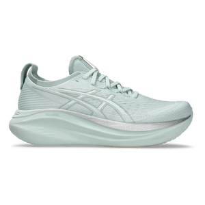 Asics Gel Nimbus 27 Pure Aqua - White — Pure Aqua - White — Size B — Width 5 — Front View