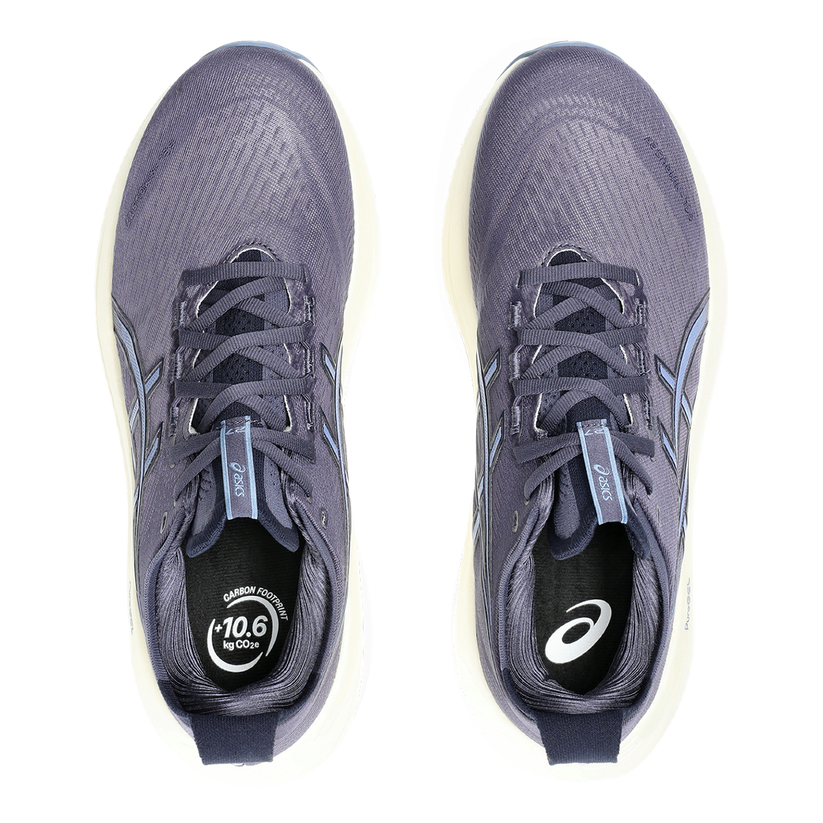 Asics Gel Nimbus 27 Indigo Fog - Denim Blue — Indigo Fog - Denim Blue — Size D — Width 6 — Back View