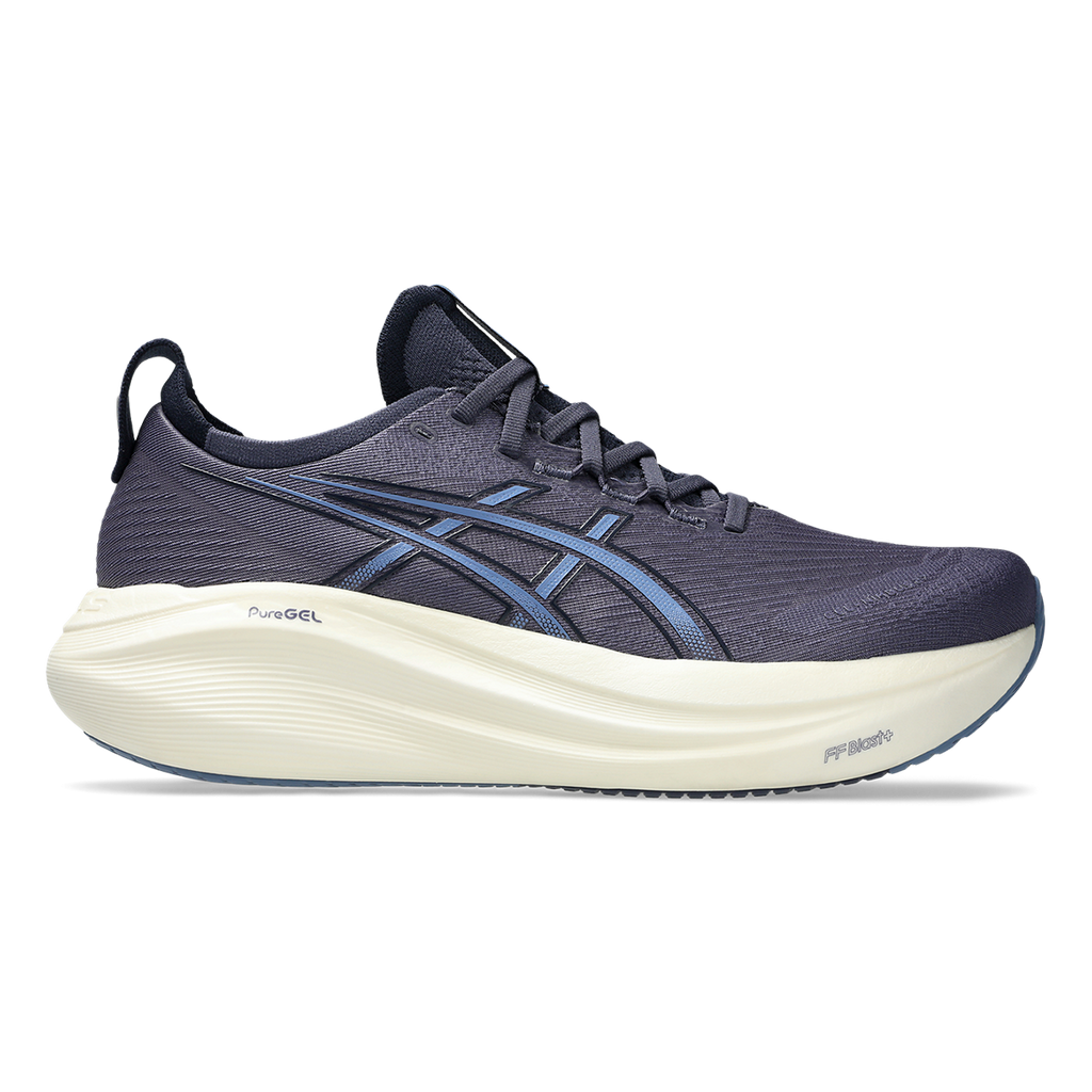 Asics Gel Nimbus 27 Indigo Fog - Denim Blue — Indigo Fog - Denim Blue — Size D — Width 6 — Front View