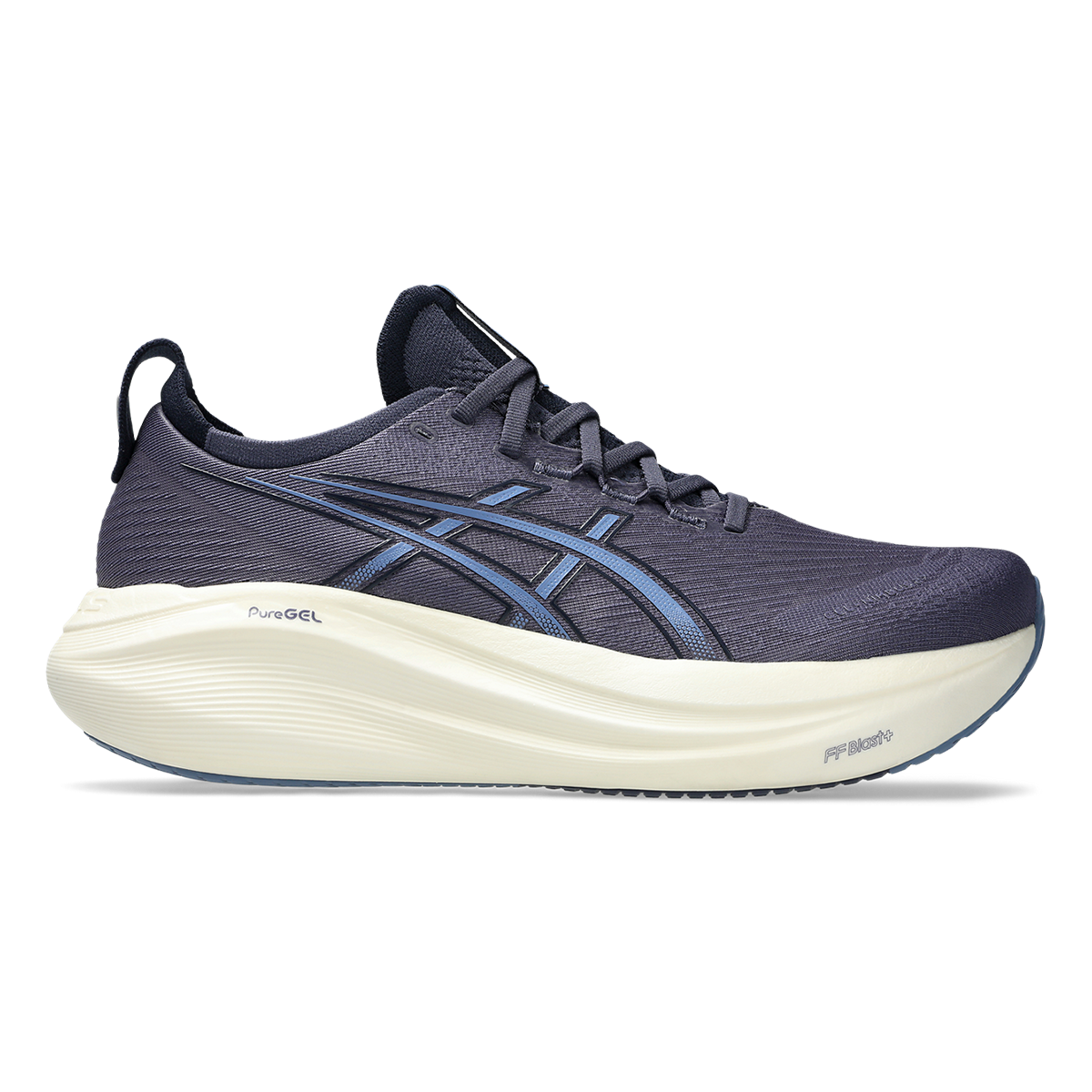 Asics Gel Nimbus 27 Indigo Fog - Denim Blue — Indigo Fog - Denim Blue — Size D — Width 6 — Front View