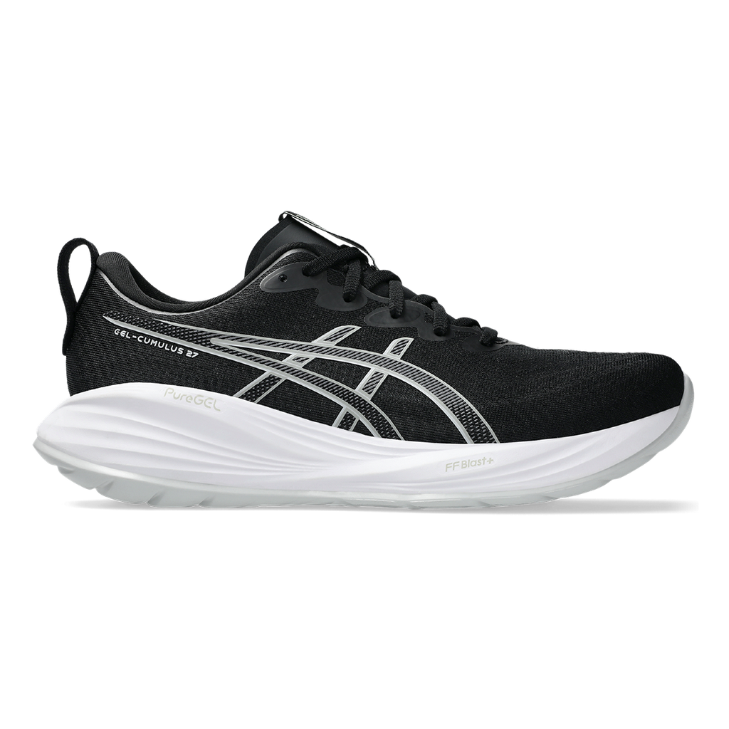 Asics Gel Cumulus 27 — Black - Concrete — Size 4E — Width 10 — Front View