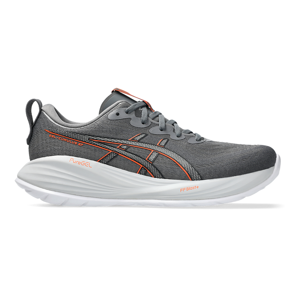 Asics Gel Cumulus 27 — Taupe Grey - Black — Size D — Width 6 — Detail View