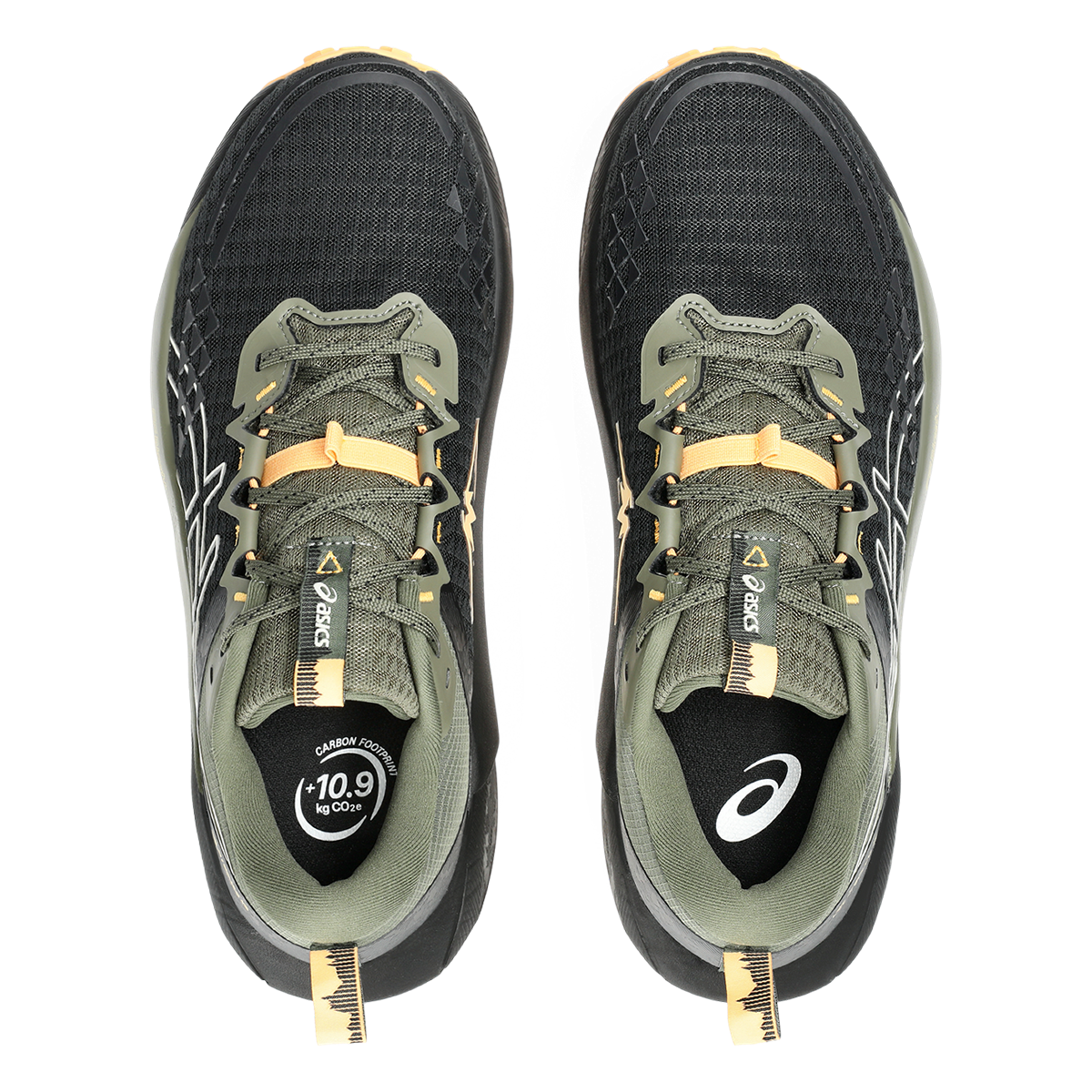 Asics Gel Trabuco 13 — Black - Cream — Size D — Width 10.5 — Back View