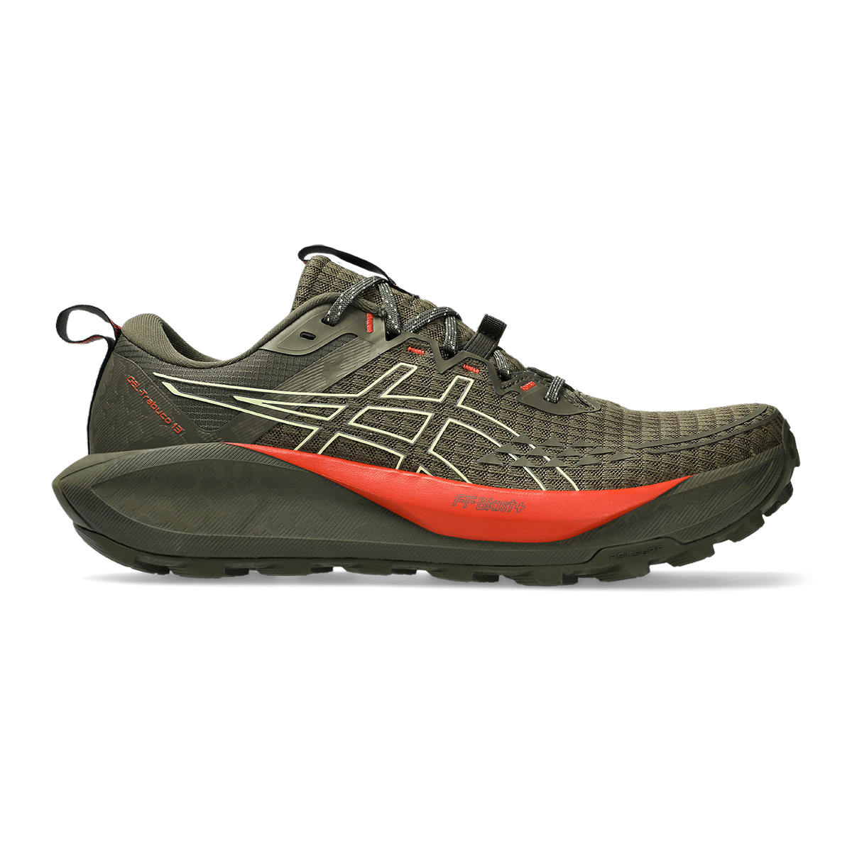 Asics Gel Trabuco 13 — Black - Cream — Size D — Width 10.5 — Detail View