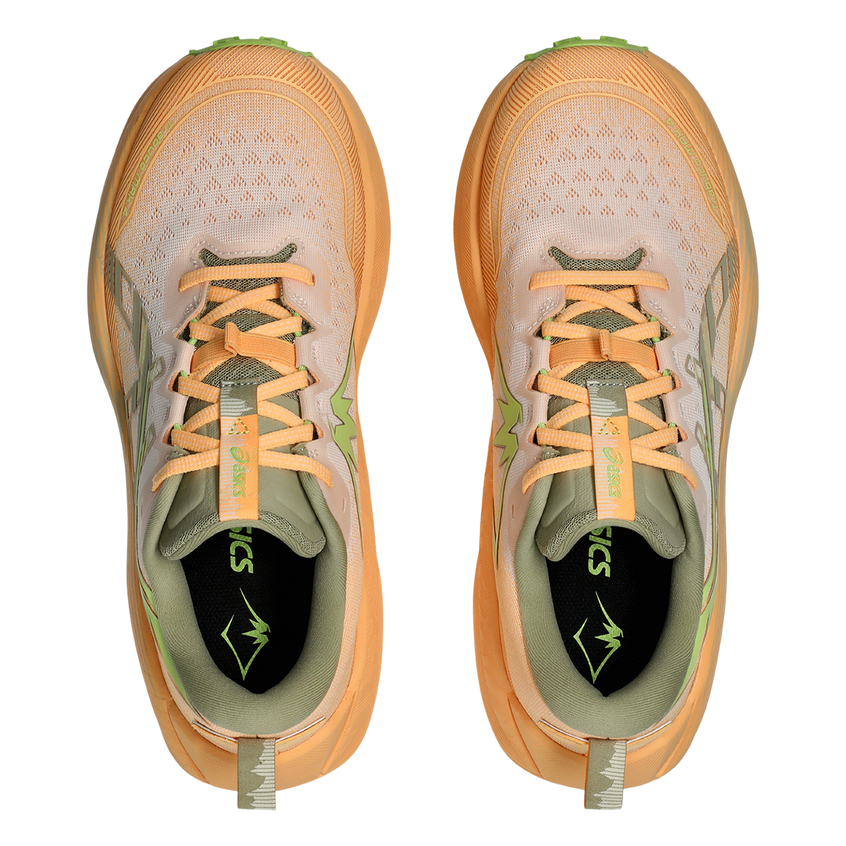 Asics Trabuco Max 4 — Cream - Khaki — Size D — Width 10.5 — Back View