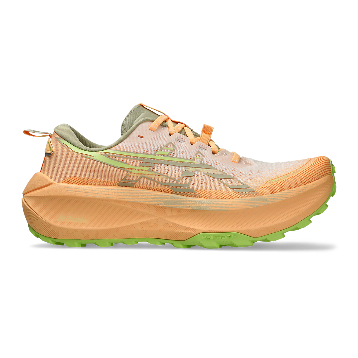 Asics Trabuco Max 4 — Cream - Khaki — Size D — Width 10.5 — Front View