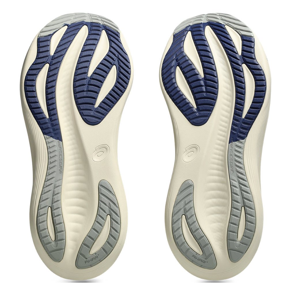 Asics Gel Nimbus 27 ATC — Birch - Indigo Blue — Size B — Width 10 — Top View